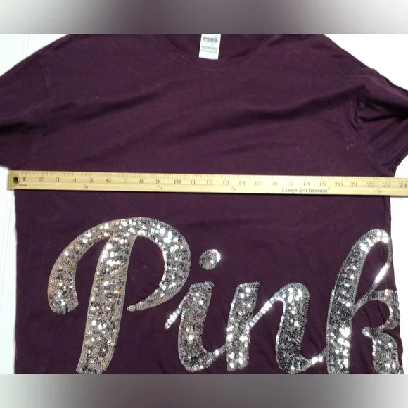PINK Victoria's Secret Deep Purple Large Tee (0217) - Picture 4 of 6